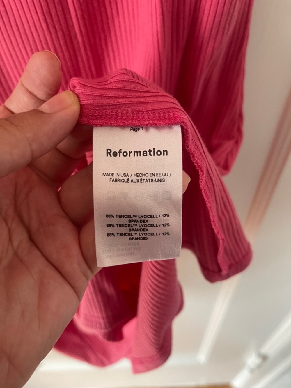 Reformation Pink Sleeveless Mock Ribbed Neck Mini Dress - Picture 9 of 9